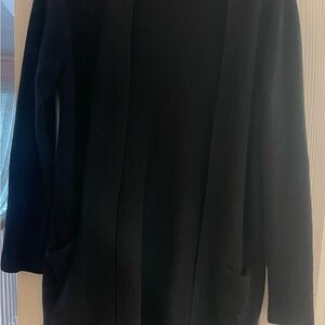 Old Navy Black Ribbed Knit Cardigan Sweater with Pockets